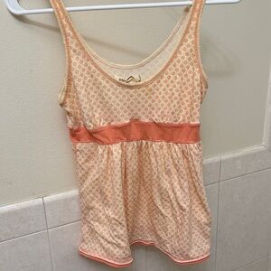 Hollister Peach Polka Dot Tank Top